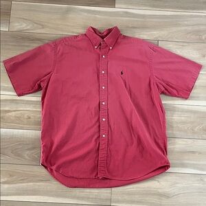 Ralph Lauren Men's Casual Red Button Down Shirt